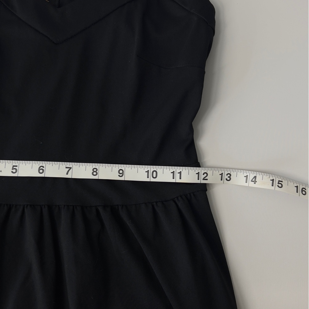 Cynthia Rowley Women’s XS Black Liw Scoop Neck Fitted Waist Mini Flare dress - Picture 6 of 14